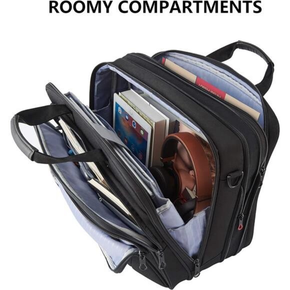 Laptop Bag Premium Laptop Briefcase Fits Up to 17.3 Inch Laptop - Picture 6 of 7